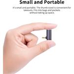 Adaptér PremiumCord zakrivený pod uhlom 90° USB-C samica - USB-C samec 40 Gb/s hliník