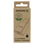 Adaptér Swissten Smart IC 2× USB 2,1 A ECO, čierny  