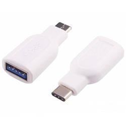 Adaptér USB-C/male - USB3.0 A/female, OTG, bílá