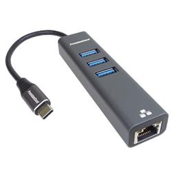 Adapter USB-C na Gigabit 10/100/1000Mbps + 3x USB3.0 konektor