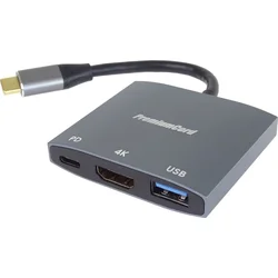 Adaptér USB-C na HDMI, USB3.0, PD, rozlišení 4K a FULL HD 1080p