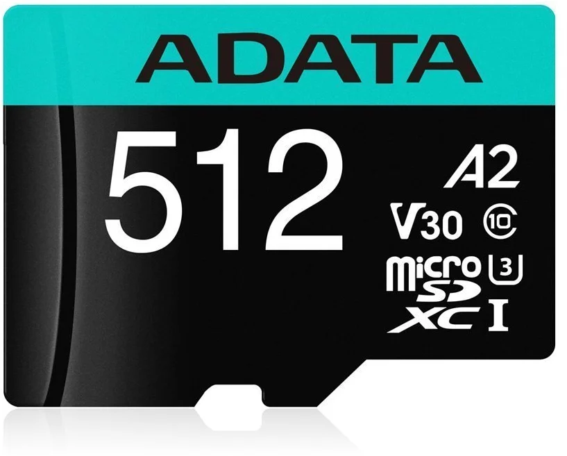 ADATA Premier Pro microSDXC 512GB Class 10 UHS-I U3 100/80MB/s + SD adaptér