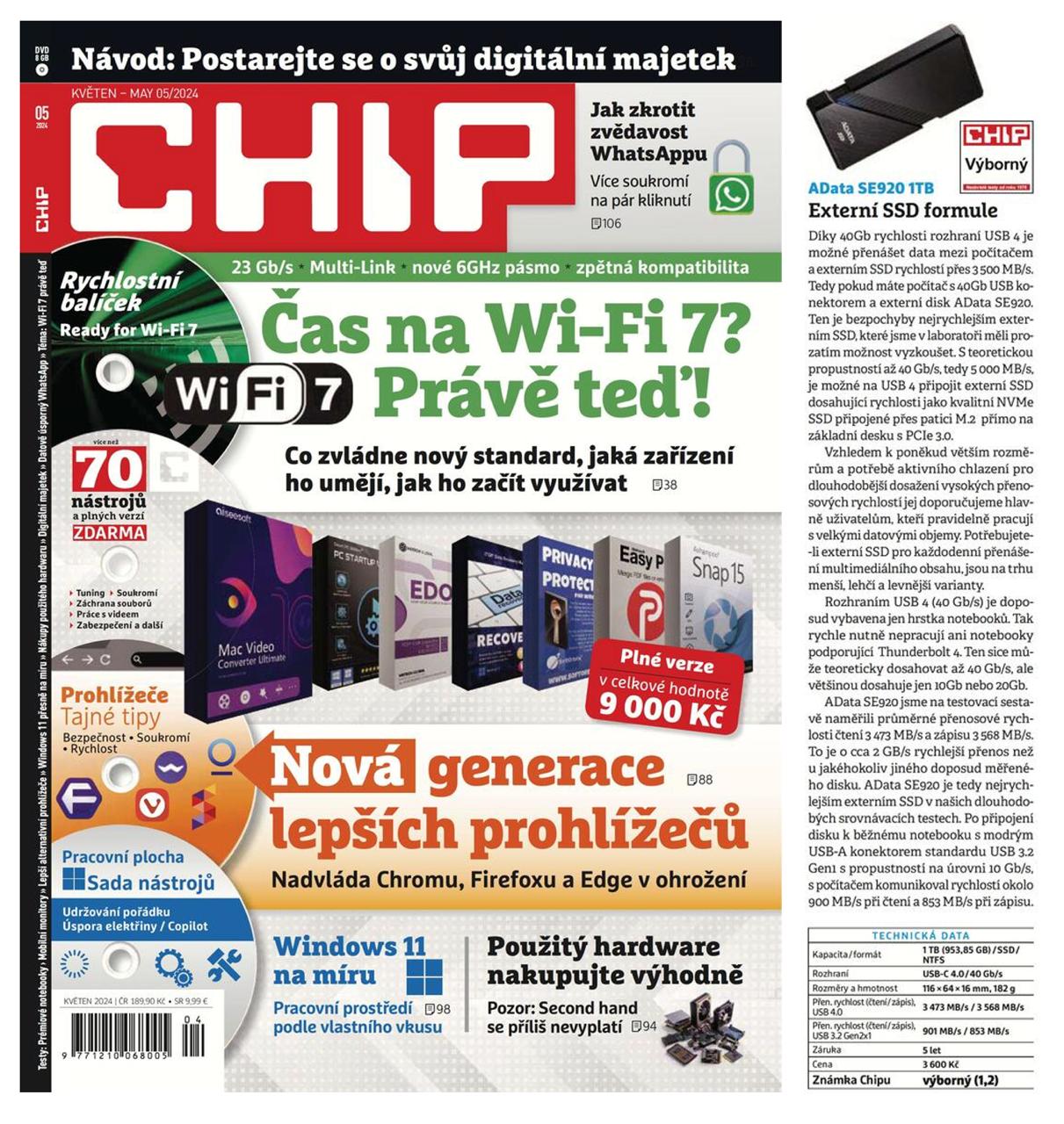 ADATA SE920 2TB SSD čierny