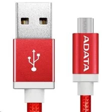 Adata USB kabel A-B micro 1m, pletený, červený