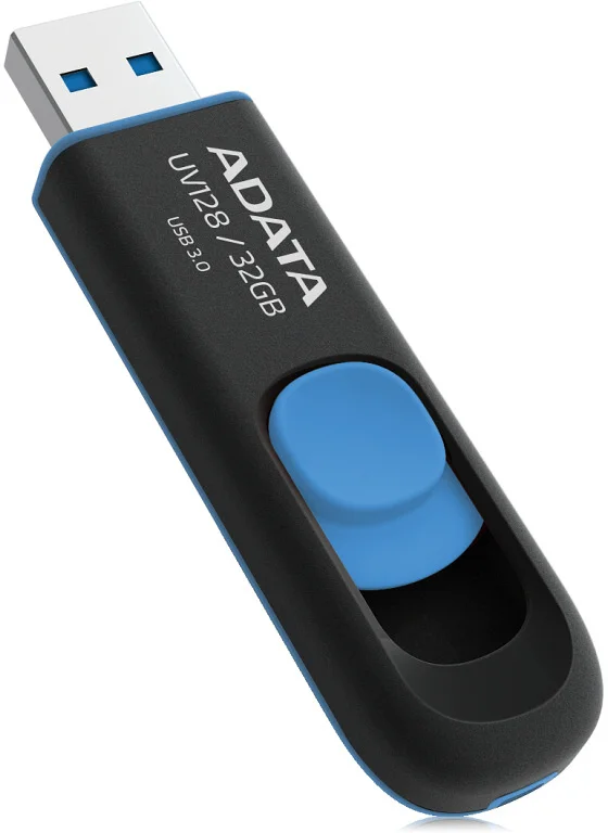 ADATA UV128 DashDrive 32GB čierny/modrý (AUV128-32G-RBE)