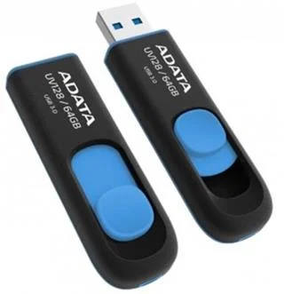 ADATA UV128 DashDrive 64GB čierny/modrý (AUV128-64G-RBE)