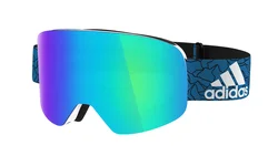 adidas Sport eyewear BACKLAND - White shiny - Blue mirror (antifog)