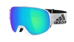 adidas Sport eyewear PROGRESSOR S - White shiny - Blue mirror (antifog)
