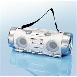 AEG Radiomagnetofon s CD prehrávačem SRR 4317 bílá, CD,MP3, 400W, AUX