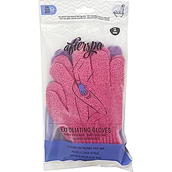 AfterSpa Exfoliating Gloves peelingová rukavice Pink/Purple 2 páry