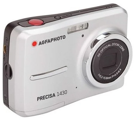 Agfa Photo digitální fotoaparát Precisia 1430, CCD 14,1 Mpx, 3 x zoom, 2,4" LCD, stříbrný