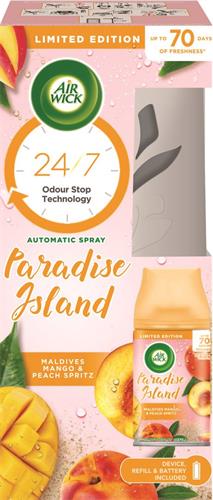Air Wick Automatický Spray komplet Vůně manga a broskví z Malediv 250ml