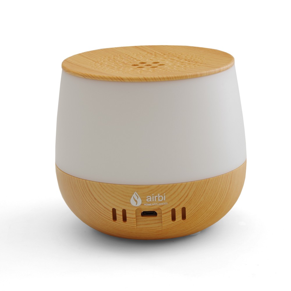 Airbi aroma difuzér s možnosťou osvetlenia LOTUS - svetlé drevo BI5035
