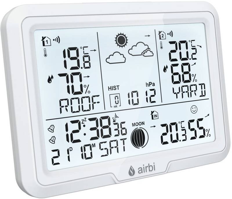 Airbi DUO - meteostanica s 2 bezdrôtovými snímačmi