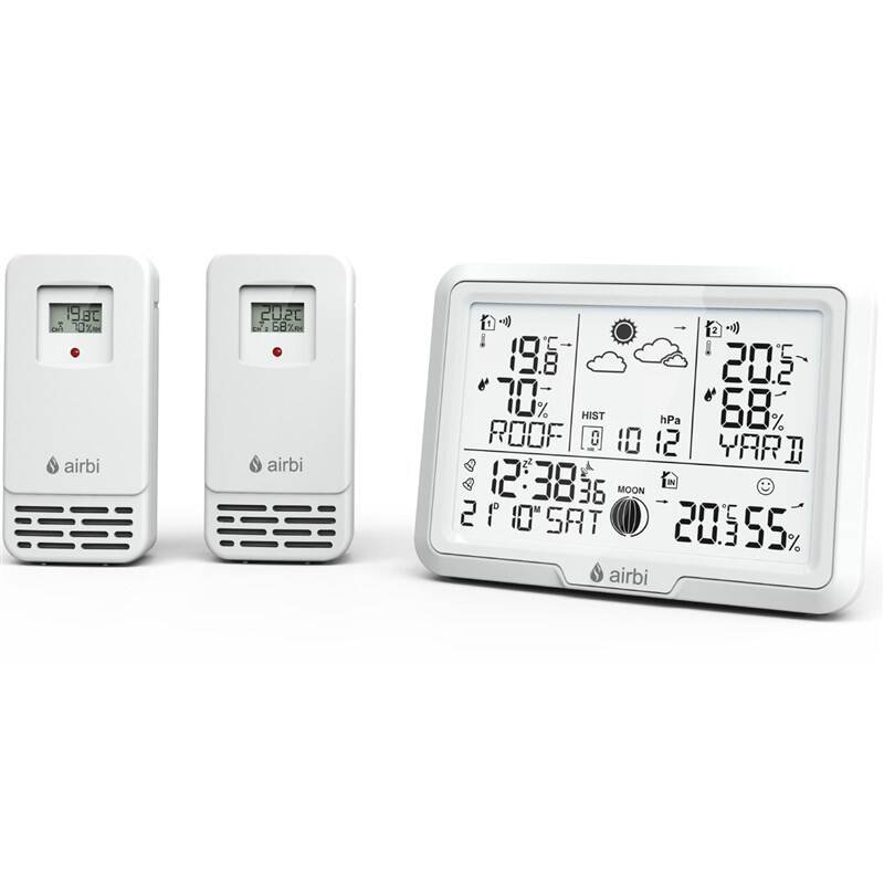 Airbi DUO - meteostanica s 2 bezdrôtovými snímačmi