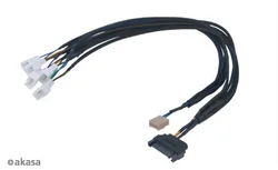 AKASA kábel FLEXA FP5S, pre pripojenie 5 PWM ventilátorov , 45cm AK-CBFA07-45