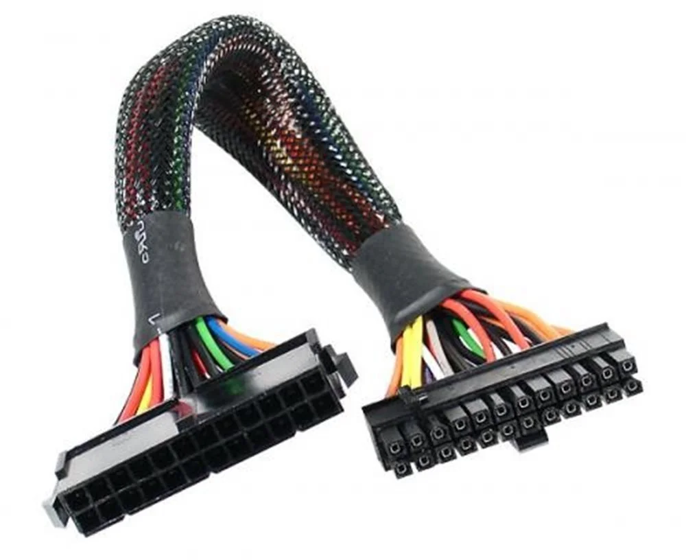 AKASA kábel predĺženie napájanie 24Pin(M) to 20+4Pin(F) 30cm AK-CB24-24-EXT