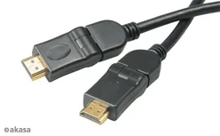 AKASA kabel Premium Swivel Head HDMI s ethernetem, 2m