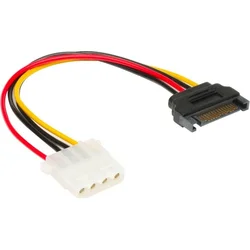 AKASA kabel redukce power SATA na Molex/ 4pin PSU Molex/ 15cm