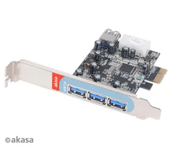 AKASA redukce AK-PCCU3-03, 3x USB 3.0 z PCIe card