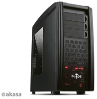 AKASA skříň BLADE bez zdroje, 12cm fan, červený LED