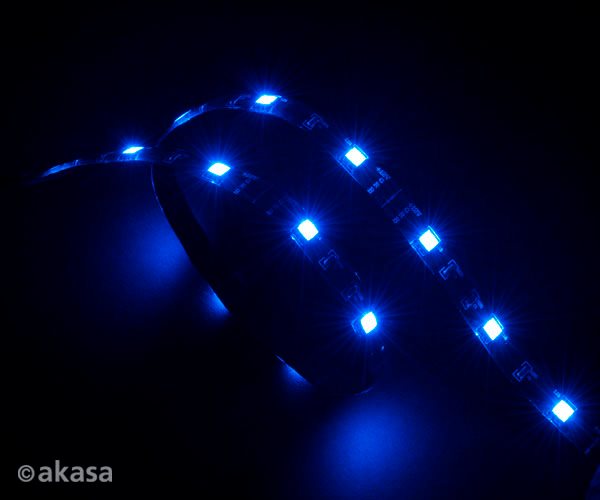 AKASA Vegas LED pásek, 15xLED,12V, 60cm, modrá