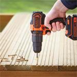 Akumulátorová príklepová vŕtačka Black&Decker BDCHD18KB s 2 rýchlosťami