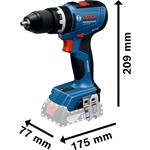 Akumulátorová príklepová vŕtačka BOSCH GSB 18V-65 + L-BOXX vrátane akumulátora a nabíjania (0.601.9N3.303)