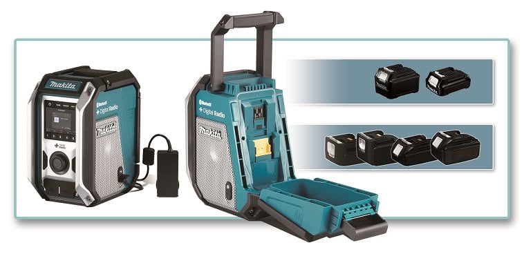 Akumulátorové rádio Makita DAB, Bluetooth, USB Li-ion CXT 10,8/12V,LXT14,4/18V