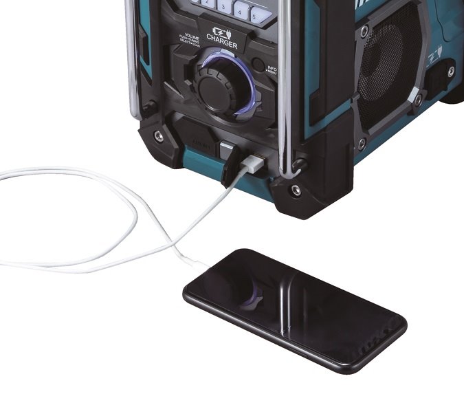 Akumulátorové rádio Makita DMR301 s nabíjačkou, DAB, Bluetooth, Li-ion CXT 10,8/12V,LXT14,4/18V Z