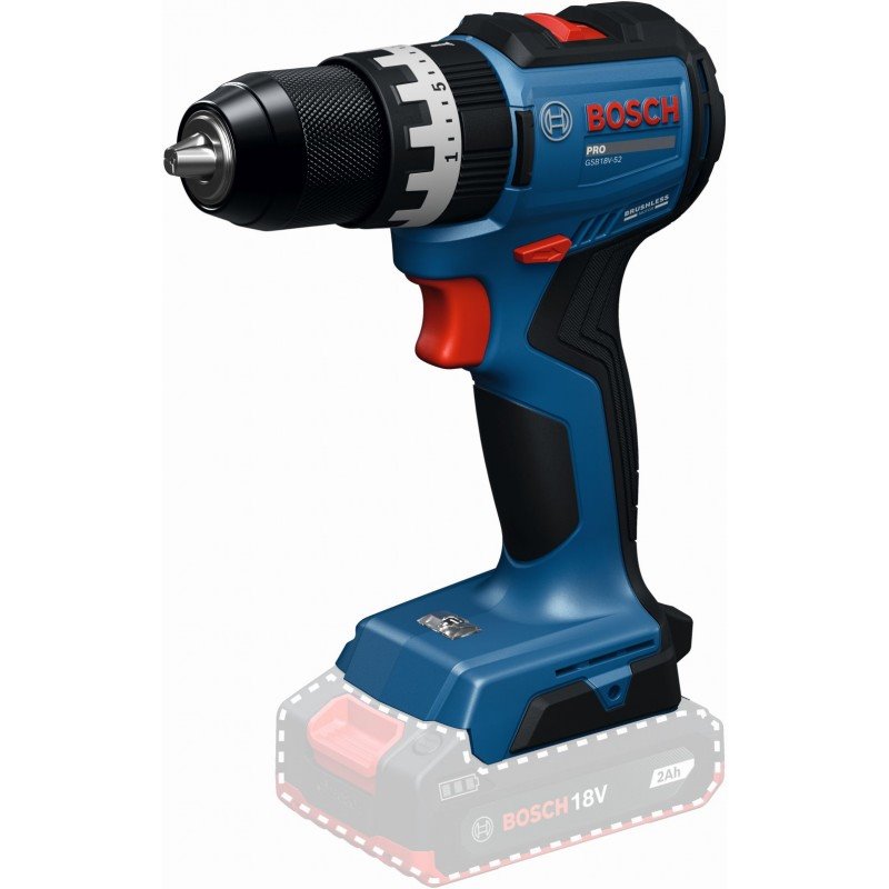Akumulátorový rázový uťahovák BOSCH PRO GSB18V-52 + L-BOXX (0.601.9S0.122)