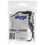Akyga Hub USB 2.0 4-portový, ABS, čierny, 15 cm