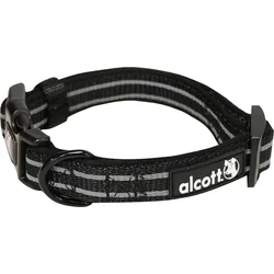 Alcott reflexní obojek pro psy, Adventure, černý, velikost S