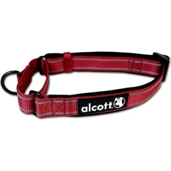 Alcott reflexní obojek pro psy, Martingale, červený, velikost S