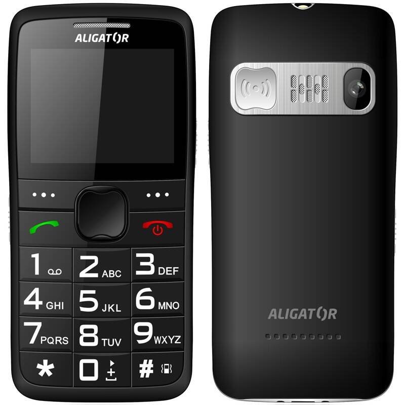 Aligátor A675 Senior čierny + stolná nabíjačka A675BK