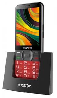 Aligátor A900 GPS Senior červený + stolná nabíjačka A900R