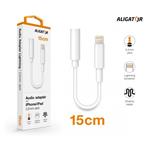 Aligátor adaptér Lightning / 3,5mm Jack, biely ADAU002
