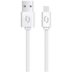 Aligator kabel microUSB, 1m, bílý