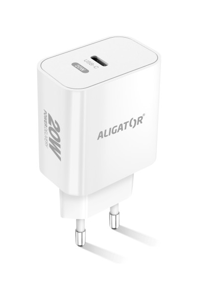 ALIGATOR PD 20W rýchlonabíjačka USB-C, biela