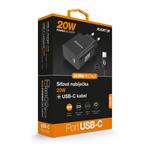 ALIGATOR PD 20W rýchlonabíjačka USB-C, USB-C/USB-C, čierna