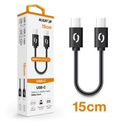 ALIGATOR POWER dátový kábel USB-C/USB-C 15 cm, čierny