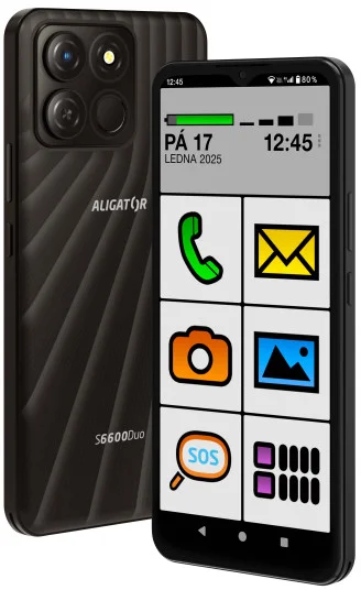 ALIGATOR S6600 Senior 4+64GB čierna