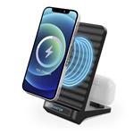 Aligator stojánek s bezdrátovým nabíjením 15W a USB-C konektorem, 2v1, černý