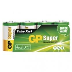 Alkalická baterie GP Super D (LR20) 4Ks