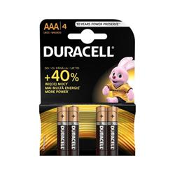 Alkalické batérie Duracell Basic, 4 ks (AAA)