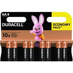 Alkalické batérie Duracell Basic, 8 ks (AA)