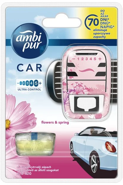 AmbiPur Car strojek + náplň Flowers & Spring 7ml