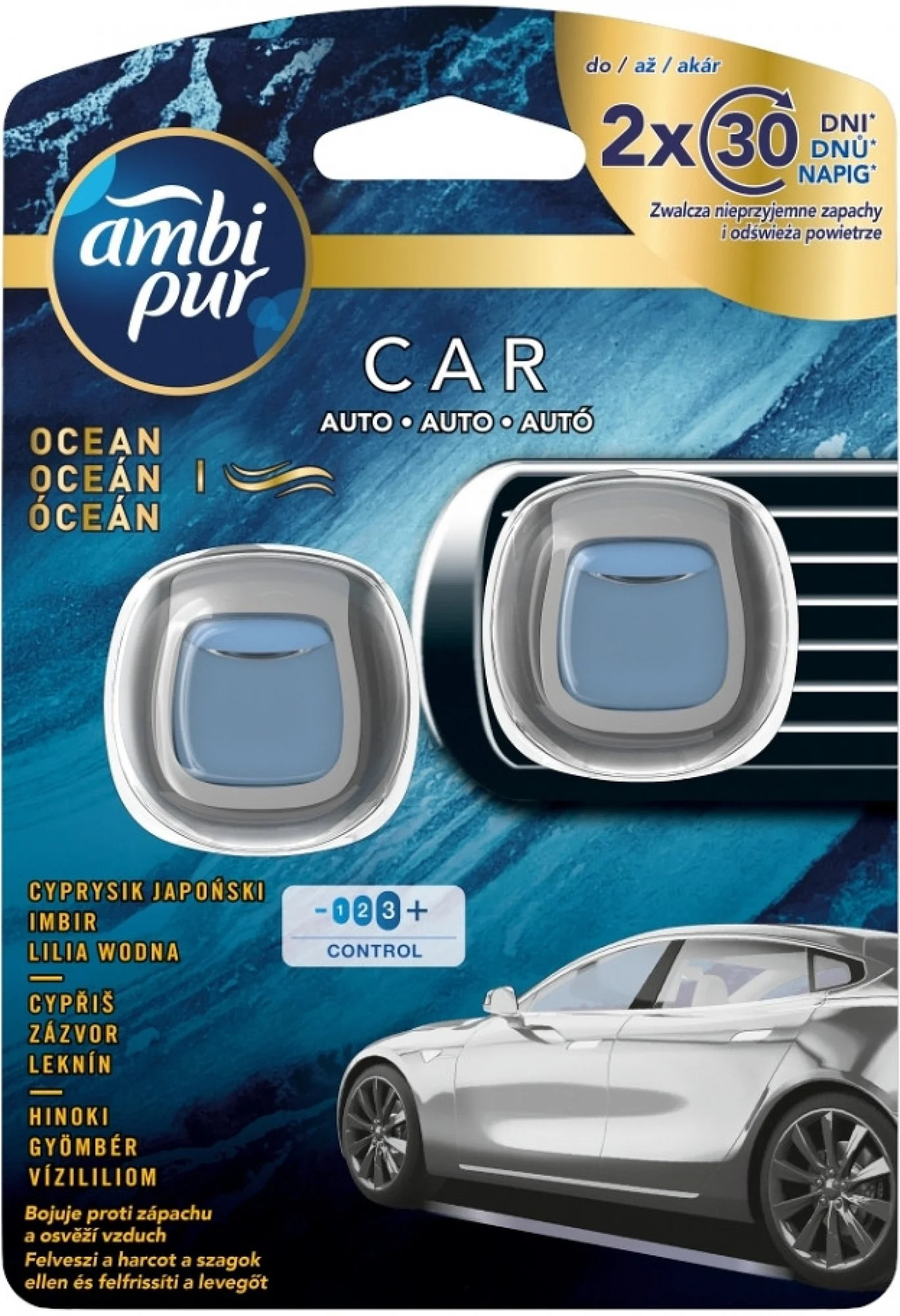 AmbiPur Osviežovač do auta Jaguar Ocean, 2 x 2 ml