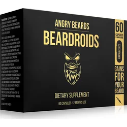 Angry Beards Beardoids 60 tbl - vitamíny na podporu rastu fúzov (dvojmesačná kúra)