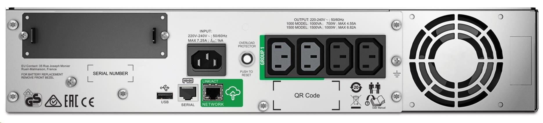 APC Smart-UPS 1500 VA LCD RM 2U 230 V so SmartConnect pre rack